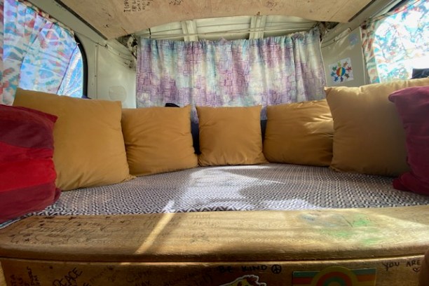 a group of people on a sofa